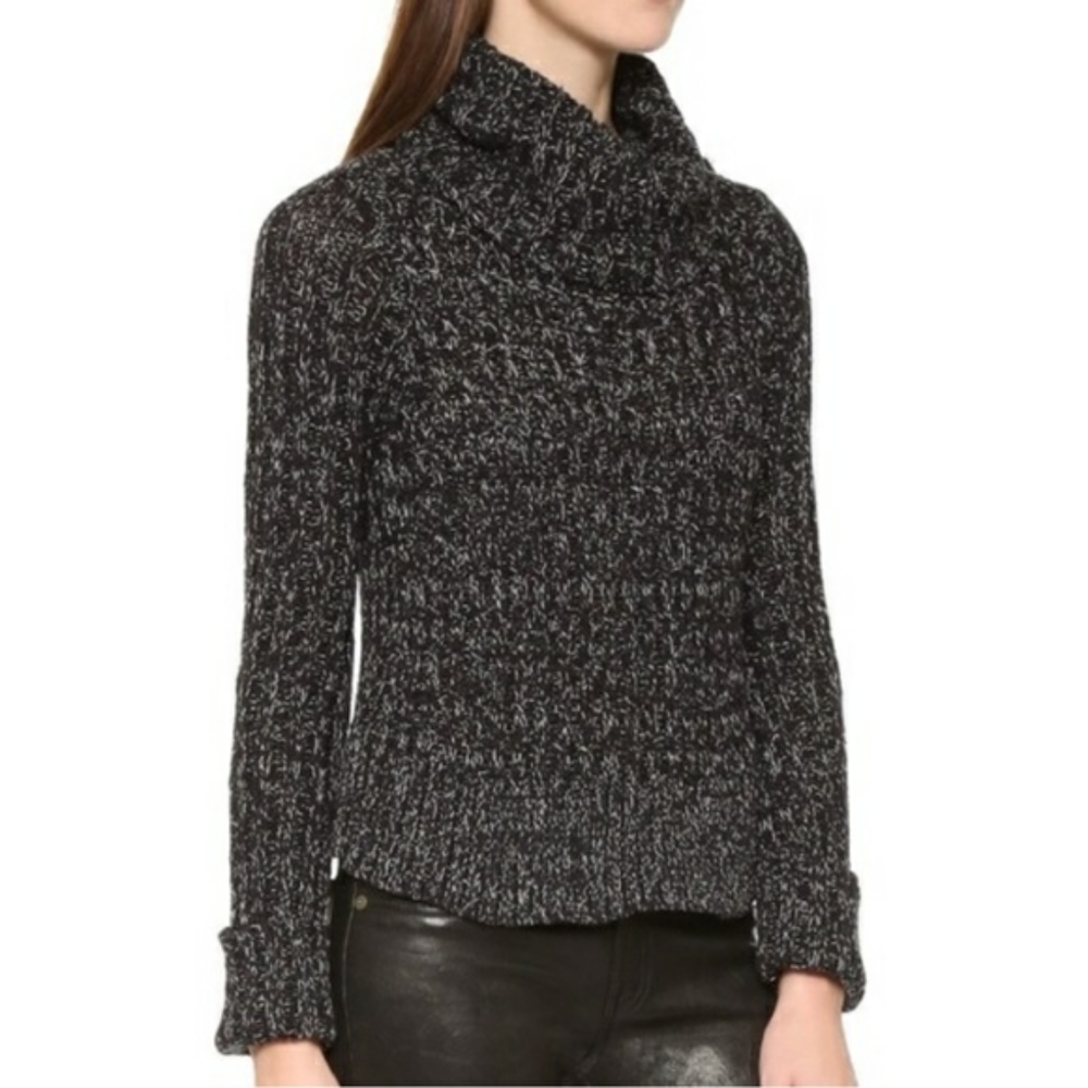 Black crop sweater